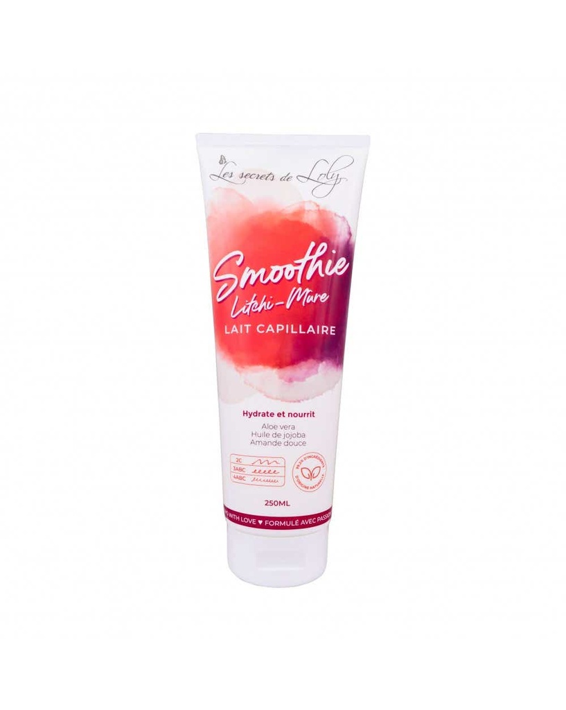 LES SECRETS DE LOLY Lait Capillaire Hydratant Smoothie litchi et mûre 250ml
