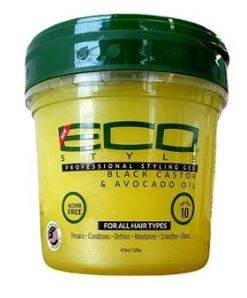 Eco Styling Gel à l’Huile de Ricin et Avocat 236ml16Oz / 473Ml